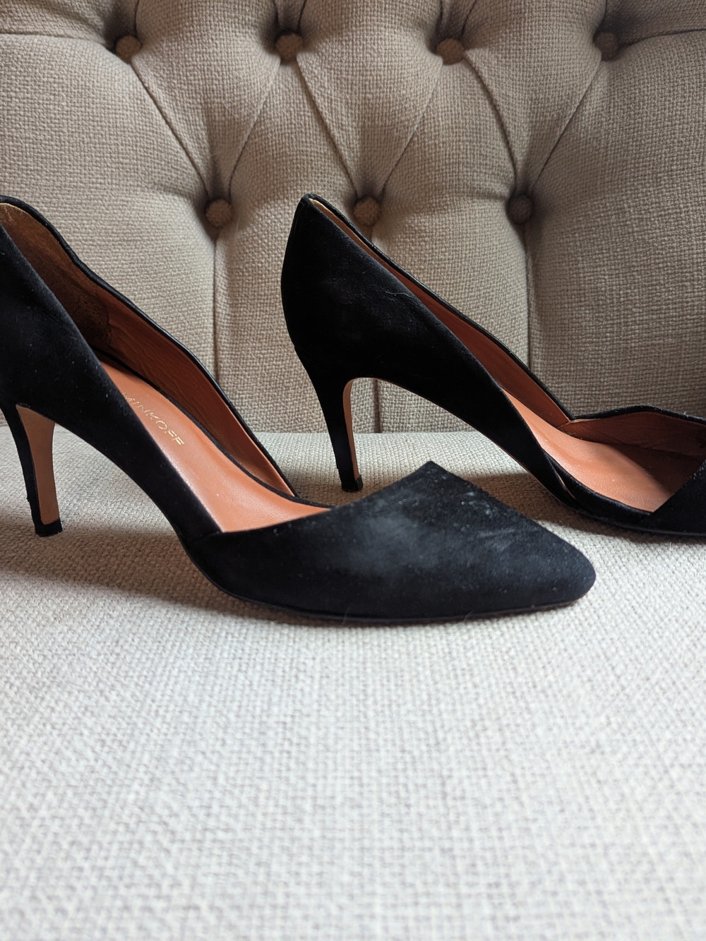Rebecca Minkoff Black Suede D'Orsay Pumps
